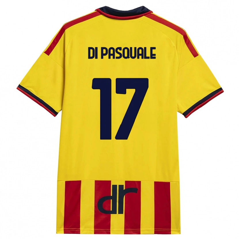 Danxen Męski Alessandro Di Pasquale #17 Żółty Czerwony Domowa Koszulka 2026/27 Koszulki Klubowe