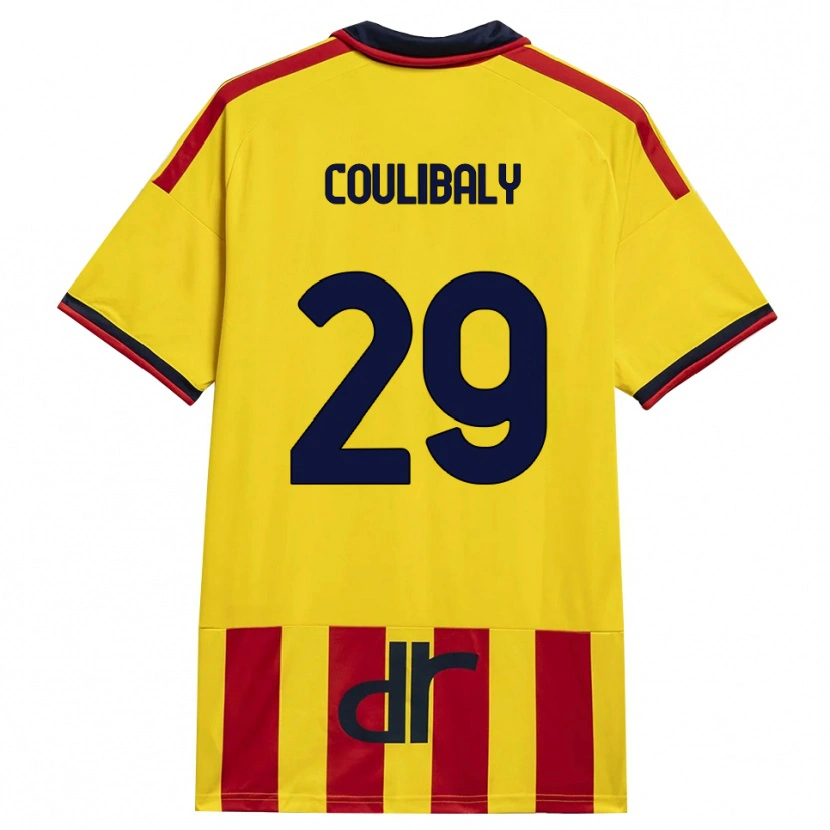 Danxen Męski Lassana Coulibaly #29 Żółty Czerwony Domowa Koszulka 2026/27 Koszulki Klubowe
