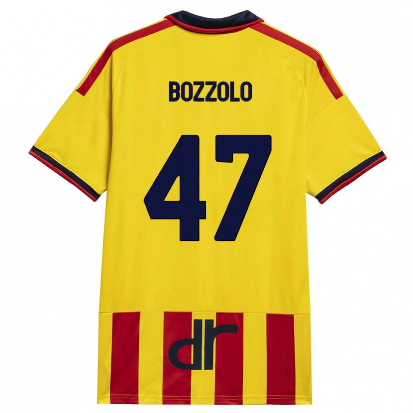 Danxen Męski Alessandro Bozzolo #47 Żółty Czerwony Domowa Koszulka 2026/27 Koszulki Klubowe