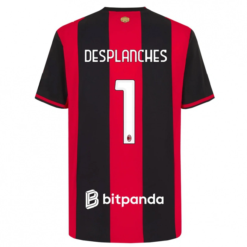 Danxen Męski Sebastiano Desplanches #1 Czerwony Czarny Biały Domowa Koszulka 2026/27 Koszulki Klubowe