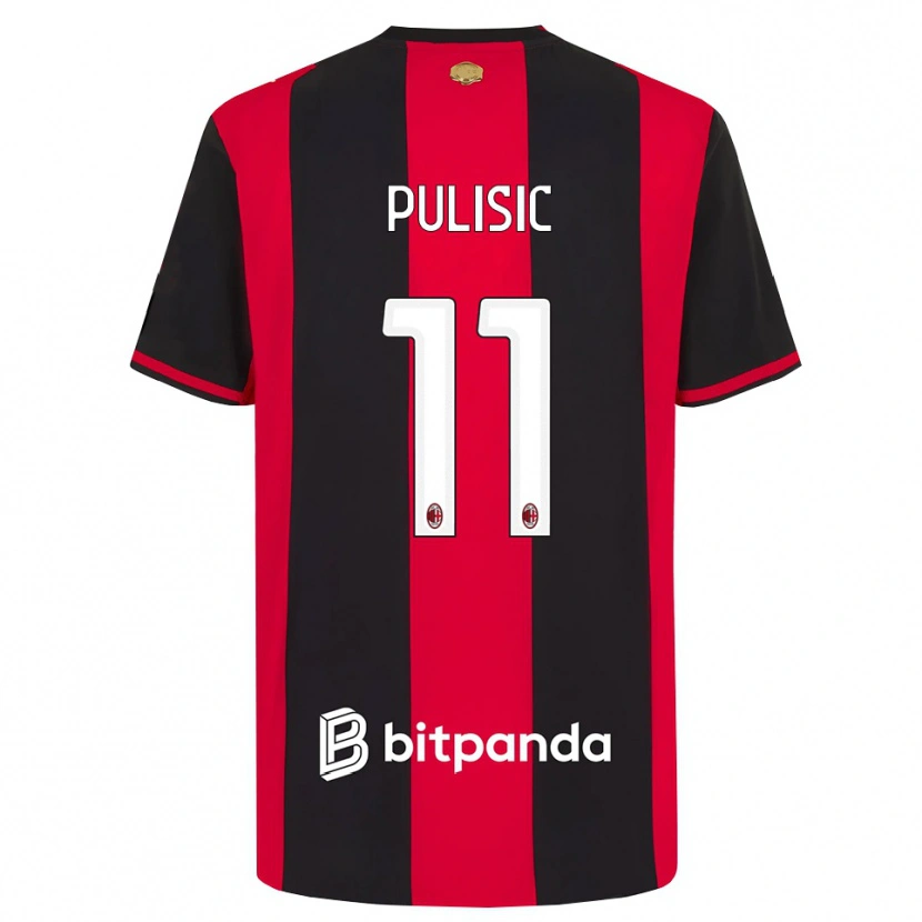 Danxen Męski Christian Pulisic #11 Czerwony Czarny Biały Domowa Koszulka 2026/27 Koszulki Klubowe