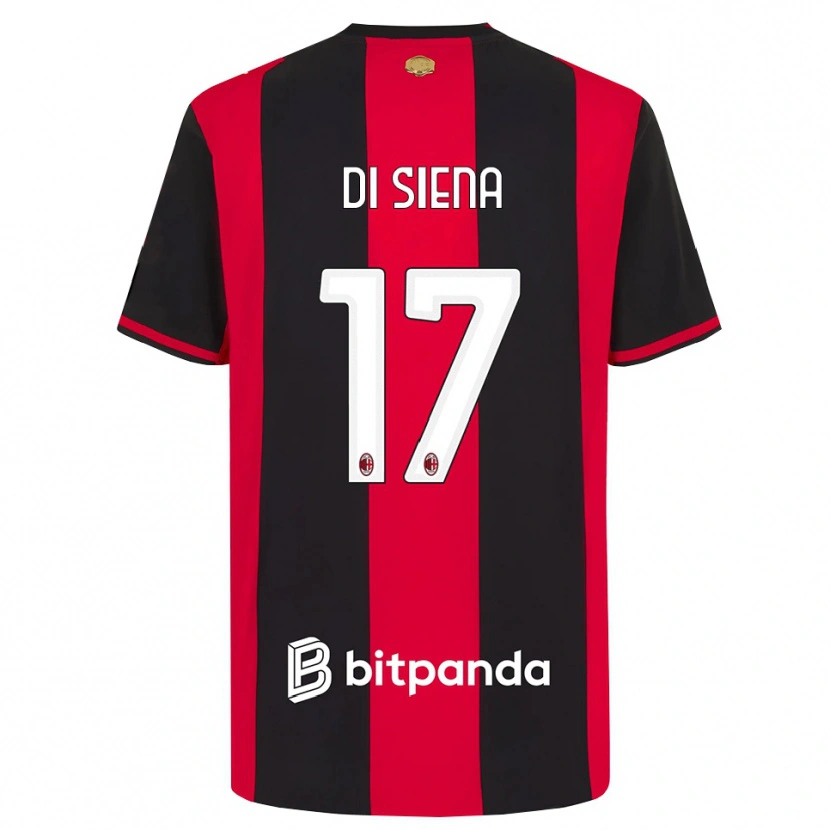 Danxen Męski Andrea Di Siena #17 Czerwony Czarny Biały Domowa Koszulka 2026/27 Koszulki Klubowe