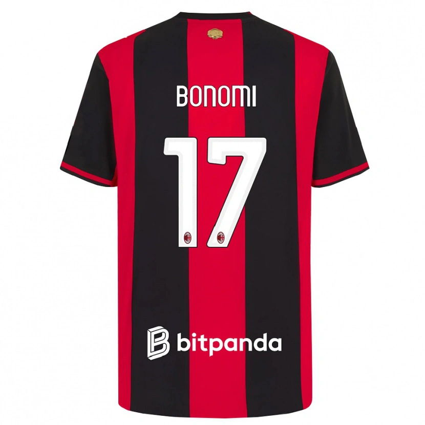 Danxen Męski Francesco Bonomi #17 Czerwony Czarny Biały Domowa Koszulka 2026/27 Koszulki Klubowe