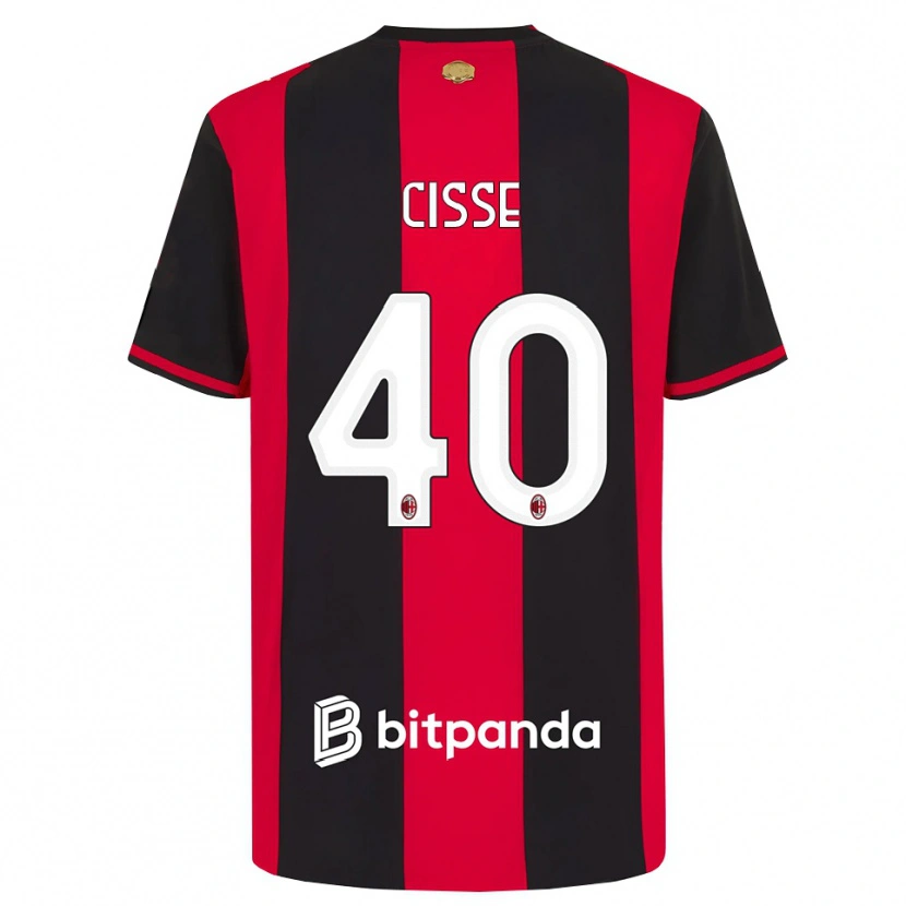 Danxen Męski El Hadji Malick Cissé #40 Czerwony Czarny Biały Domowa Koszulka 2026/27 Koszulki Klubowe