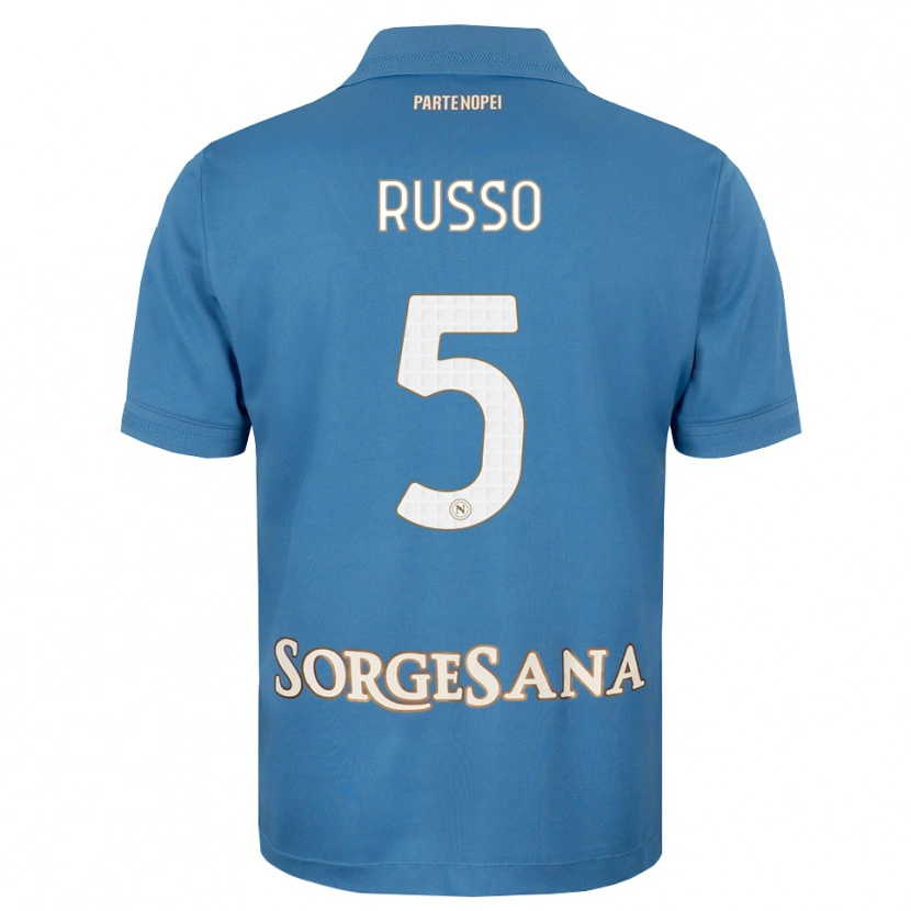 Danxen Męski Lorenzo Russo #5 Niebieski Mglisty Biały Domowa Koszulka 2026/27 Koszulki Klubowe