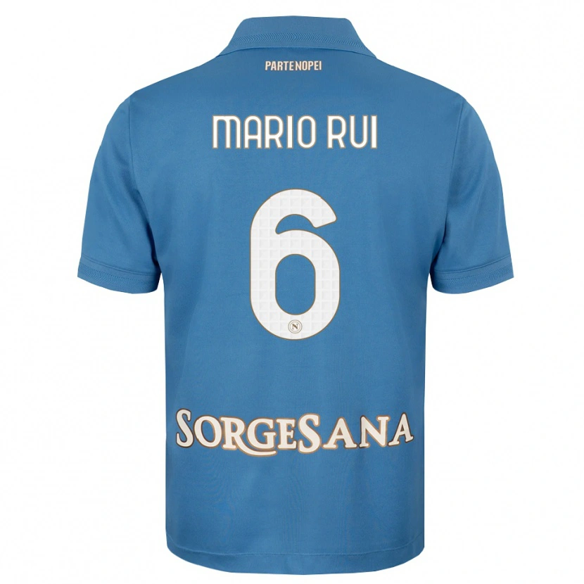 Danxen Męski Mario Rui #6 Niebieski Mglisty Biały Domowa Koszulka 2026/27 Koszulki Klubowe