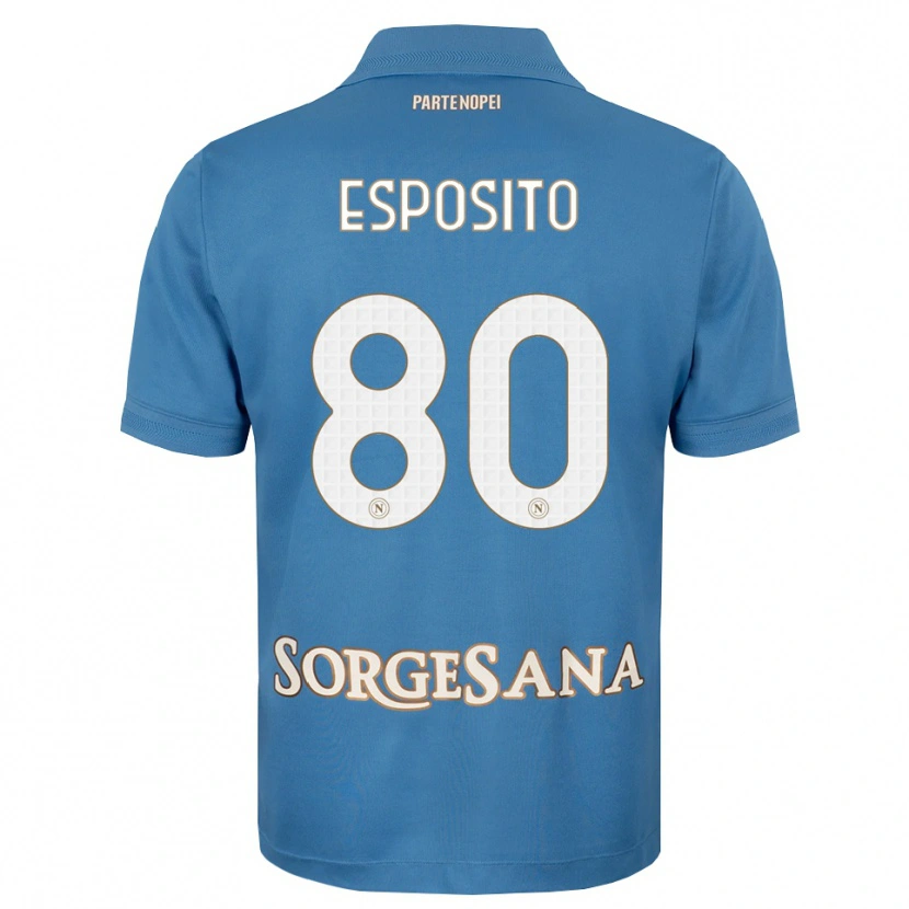 Danxen Męski Luigi Esposito #80 Niebieski Mglisty Biały Domowa Koszulka 2026/27 Koszulki Klubowe
