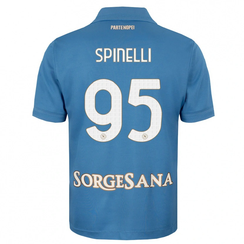 Danxen Męski David Spinelli #95 Niebieski Mglisty Biały Domowa Koszulka 2026/27 Koszulki Klubowe