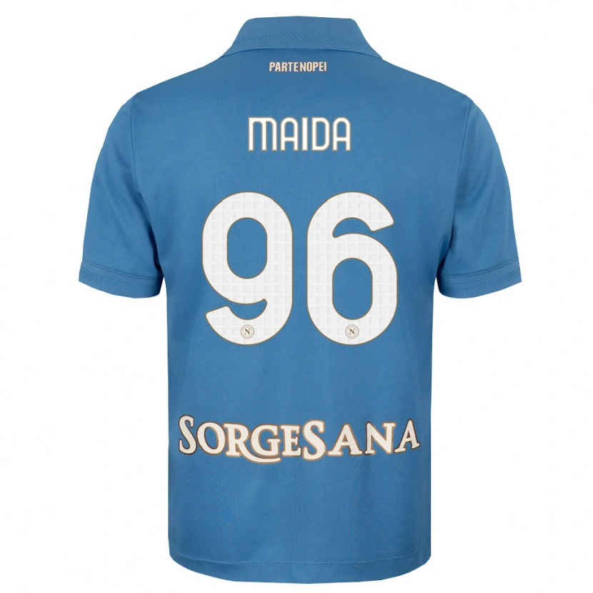 Danxen Męski Giuseppe Maida #96 Niebieski Mglisty Biały Domowa Koszulka 2026/27 Koszulki Klubowe