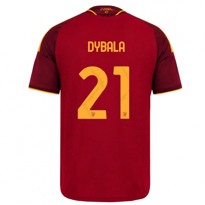 Danxen Męski Paulo Dybala #21 Czerwony Złoty Żółty Domowa Koszulka 2026/27 Koszulki Klubowe