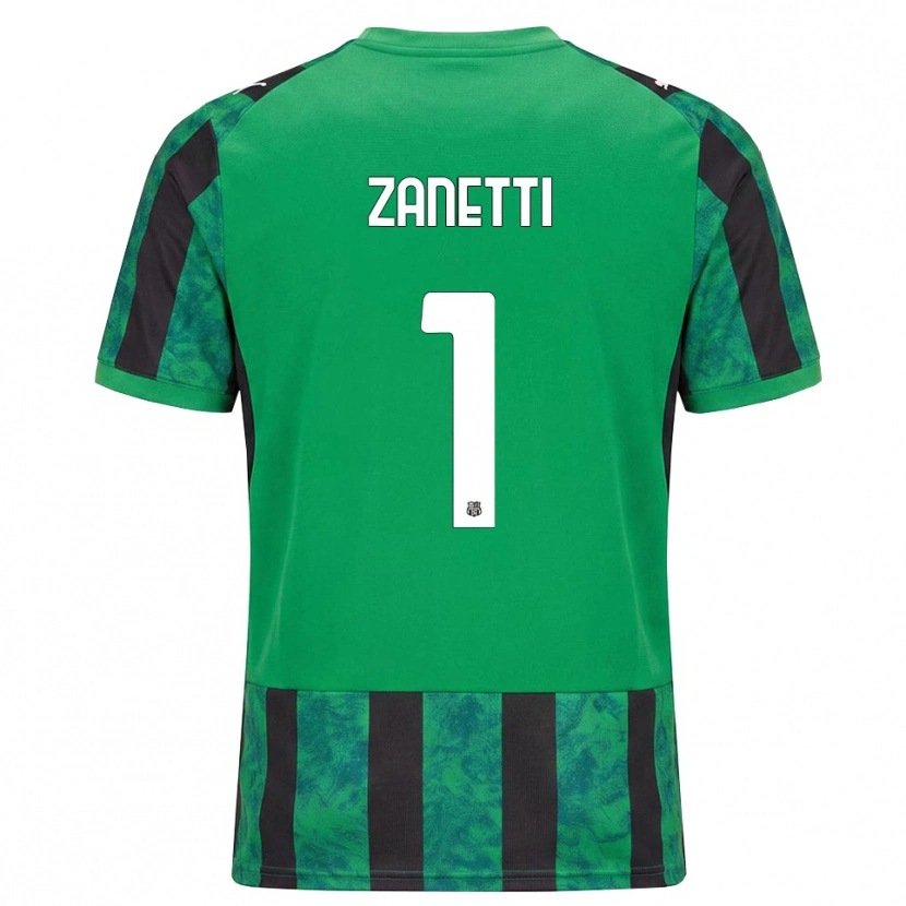 Danxen Męski Ercole Zanetti #1 Zielony Czarny Biały Domowa Koszulka 2026/27 Koszulki Klubowe