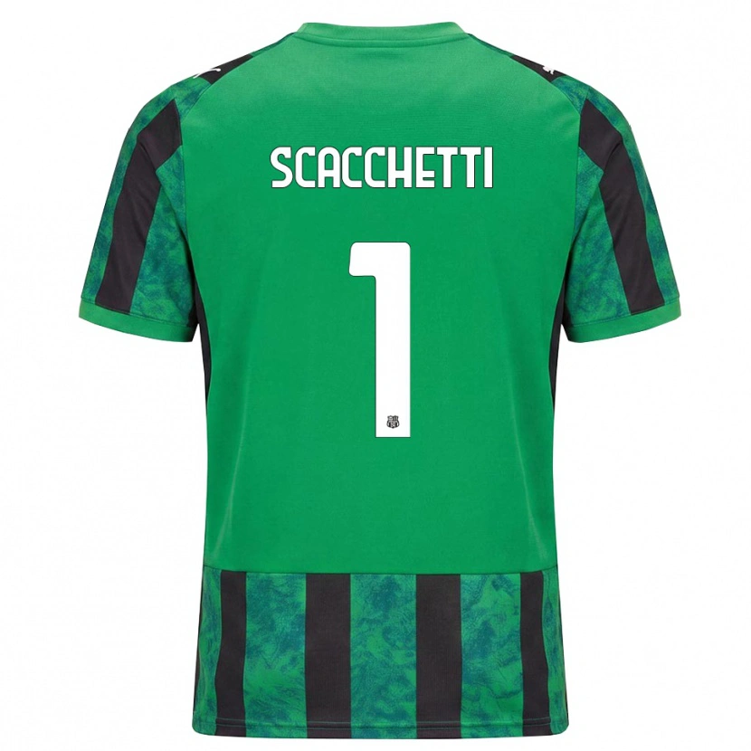 Danxen Męski Alessandro Scacchetti #1 Zielony Czarny Biały Domowa Koszulka 2026/27 Koszulki Klubowe