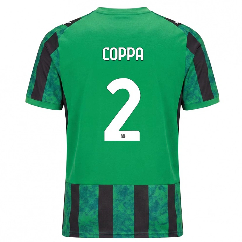 Danxen Męski Samuele Coppa #2 Zielony Czarny Biały Domowa Koszulka 2026/27 Koszulki Klubowe