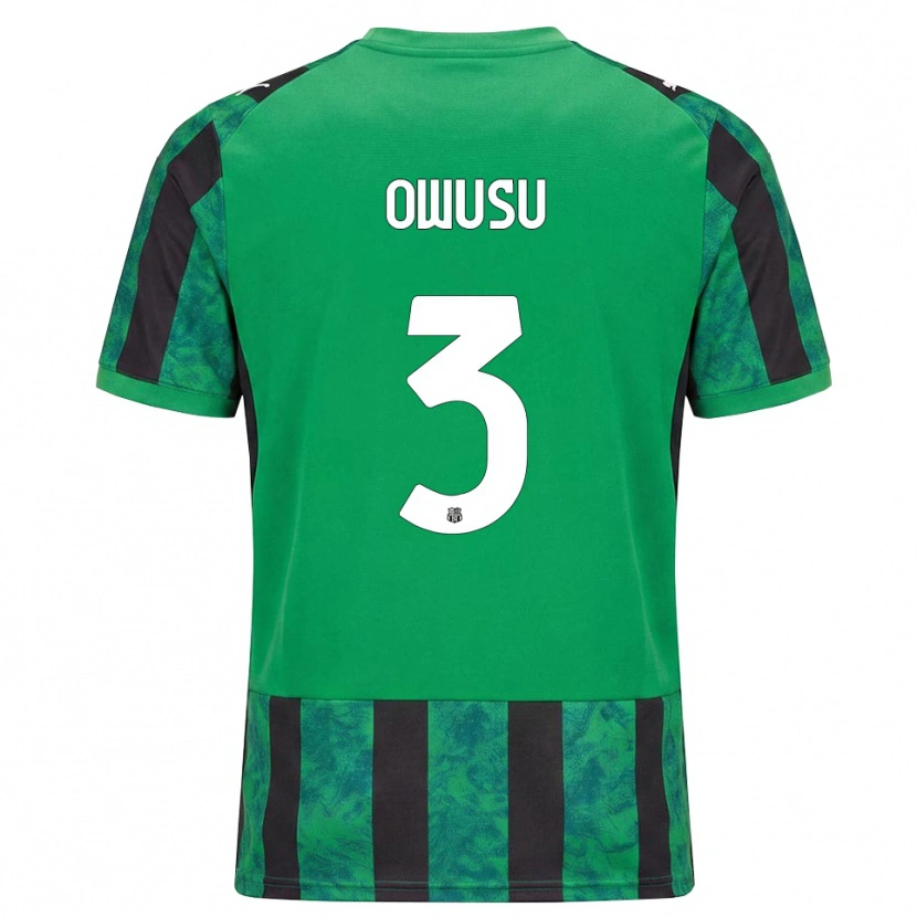 Danxen Męski Gideon Owusu #3 Zielony Czarny Biały Domowa Koszulka 2026/27 Koszulki Klubowe
