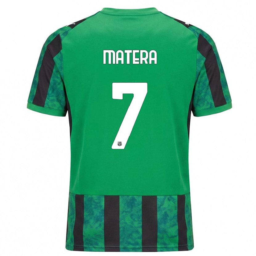 Danxen Męski Lorenzo Matera #7 Zielony Czarny Biały Domowa Koszulka 2026/27 Koszulki Klubowe