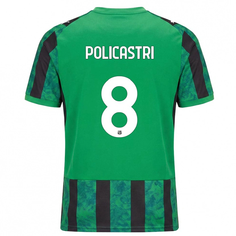 Danxen Męski Giuseppe Policastri #8 Zielony Czarny Biały Domowa Koszulka 2026/27 Koszulki Klubowe