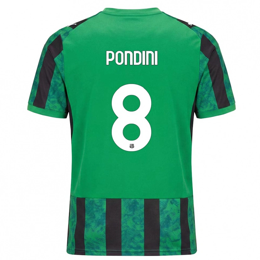 Danxen Męski Giada Pondini #8 Zielony Czarny Biały Domowa Koszulka 2026/27 Koszulki Klubowe