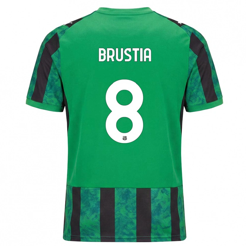 Danxen Męski Martina Brustia #8 Zielony Czarny Biały Domowa Koszulka 2026/27 Koszulki Klubowe