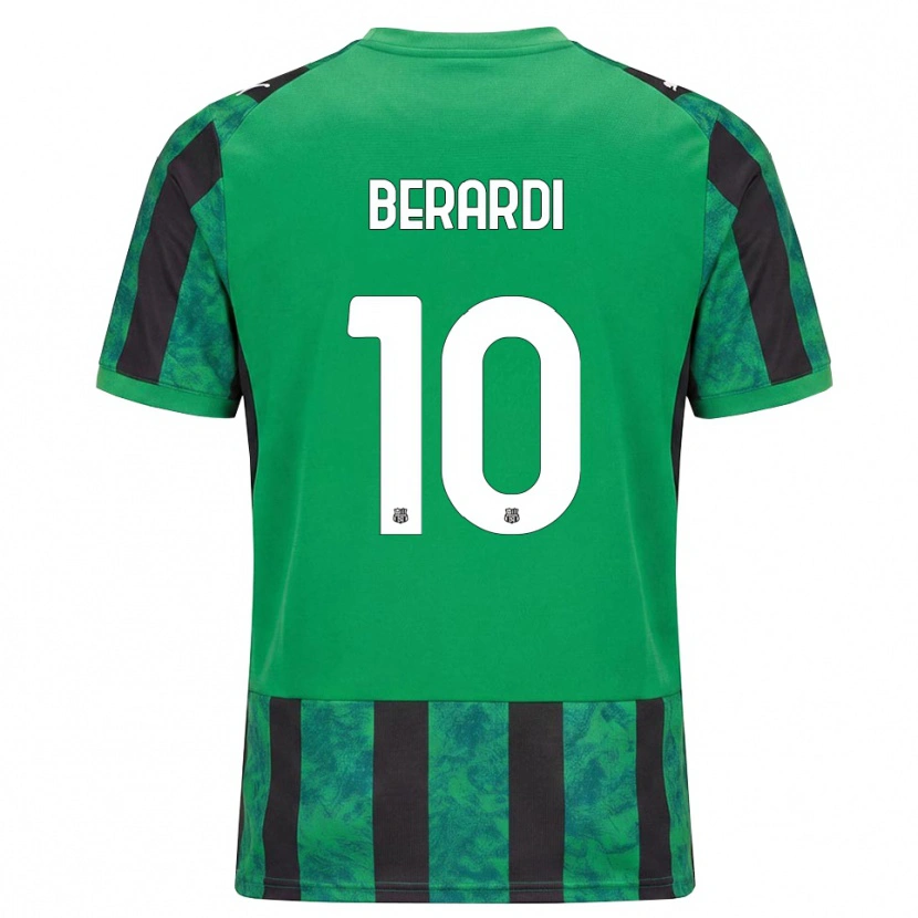 Danxen Męski Domenico Berardi #10 Zielony Czarny Biały Domowa Koszulka 2026/27 Koszulki Klubowe
