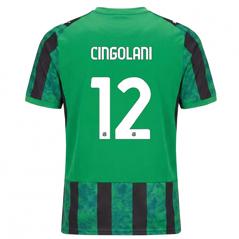 Danxen Męski Matteo Cingolani #12 Zielony Czarny Biały Domowa Koszulka 2026/27 Koszulki Klubowe