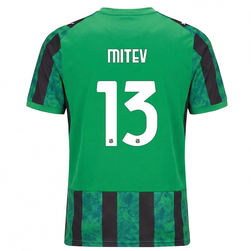 Danxen Męski Nikola Mitev #13 Zielony Czarny Biały Domowa Koszulka 2026/27 Koszulki Klubowe