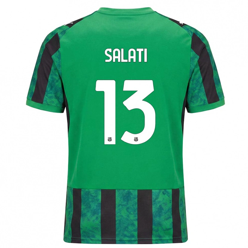 Danxen Męski Emanuele Salati #13 Zielony Czarny Biały Domowa Koszulka 2026/27 Koszulki Klubowe