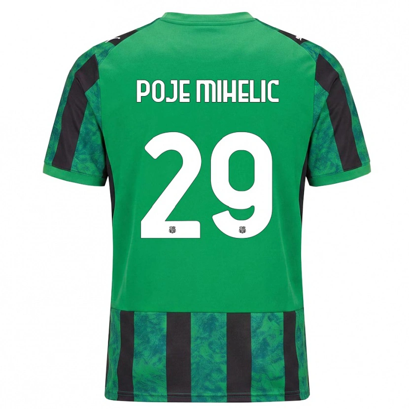 Danxen Męski Naja Poje Mihelič #29 Zielony Czarny Biały Domowa Koszulka 2026/27 Koszulki Klubowe