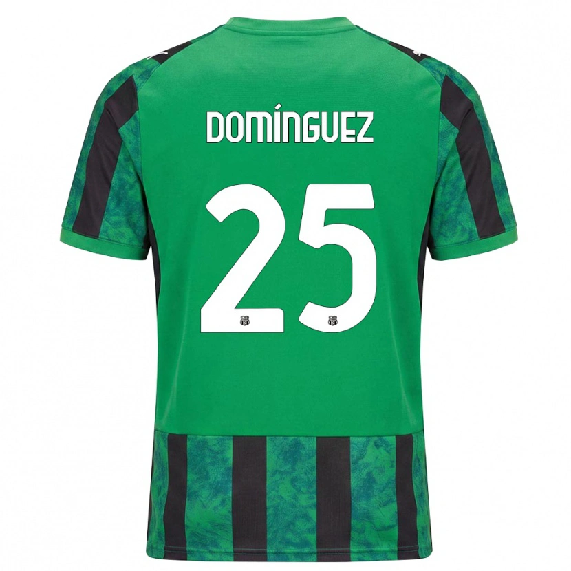 Danxen Męski Benja Domínguez #25 Zielony Czarny Biały Domowa Koszulka 2026/27 Koszulki Klubowe