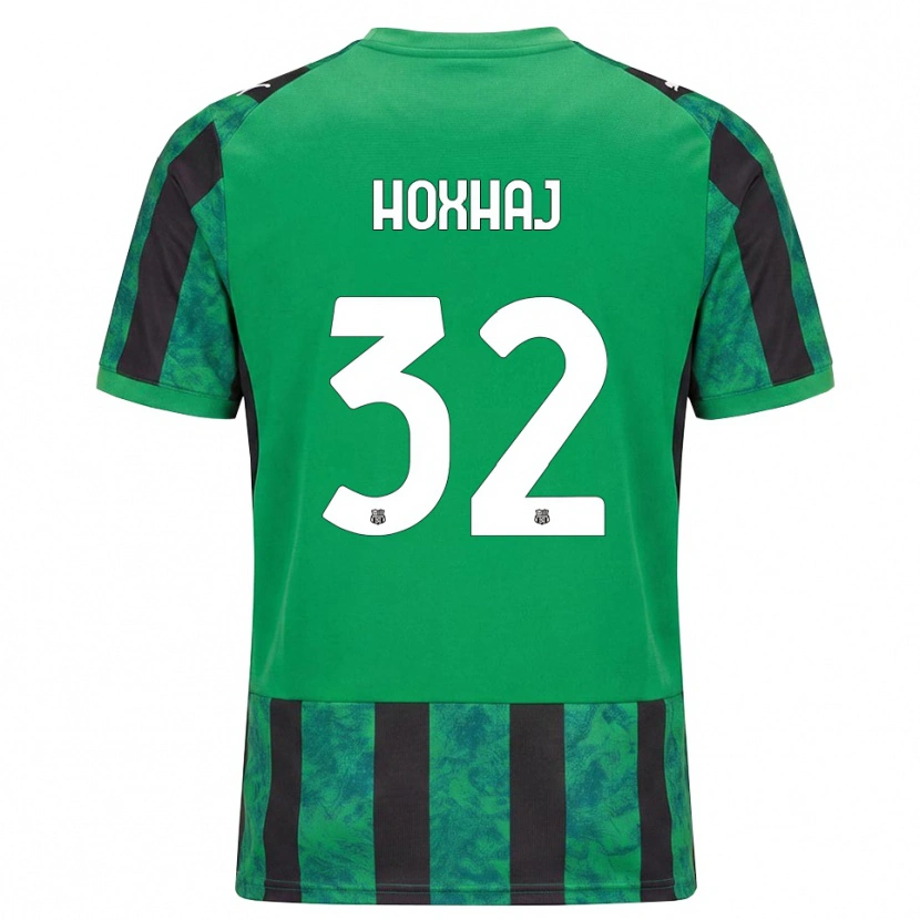 Danxen Męski Kristina Hoxhaj #32 Zielony Czarny Biały Domowa Koszulka 2026/27 Koszulki Klubowe