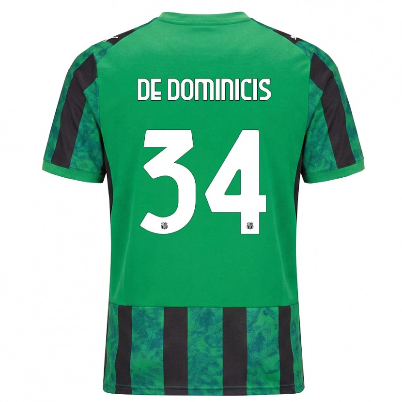 Danxen Męski Diego De Dominicis #34 Zielony Czarny Biały Domowa Koszulka 2026/27 Koszulki Klubowe