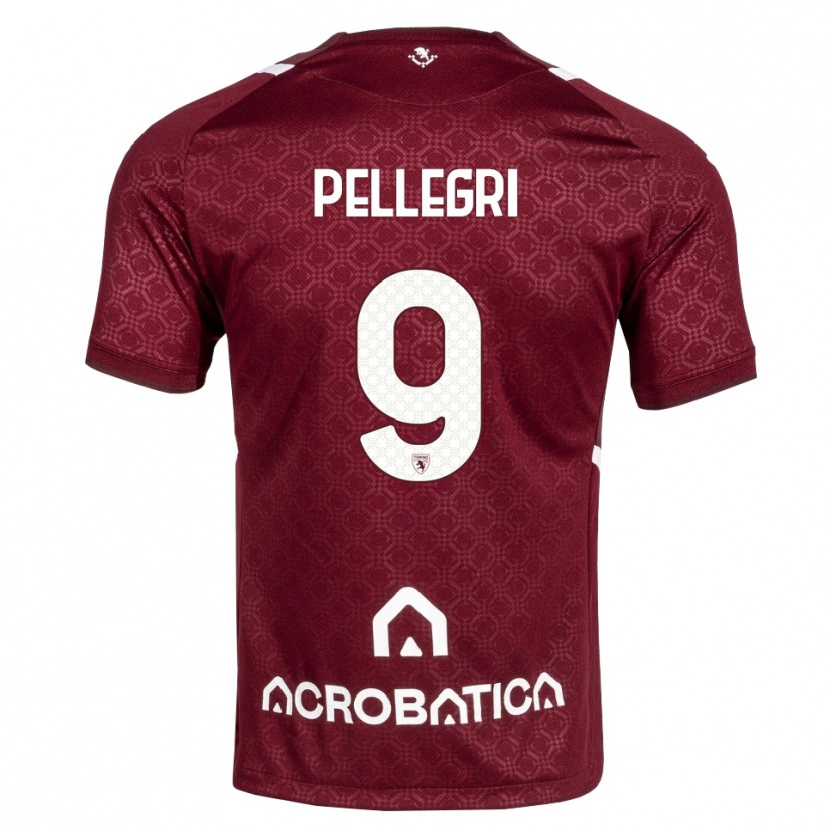 Danxen Męski Pietro Pellegri #9 Bordowy Biały Domowa Koszulka 2026/27 Koszulki Klubowe