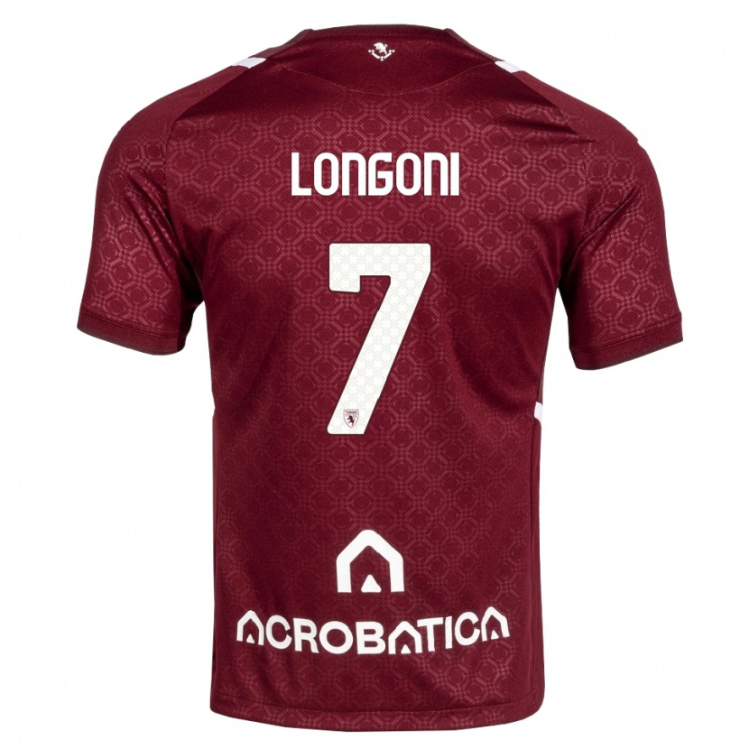 Danxen Męski Marco Longoni #7 Bordowy Biały Domowa Koszulka 2026/27 Koszulki Klubowe