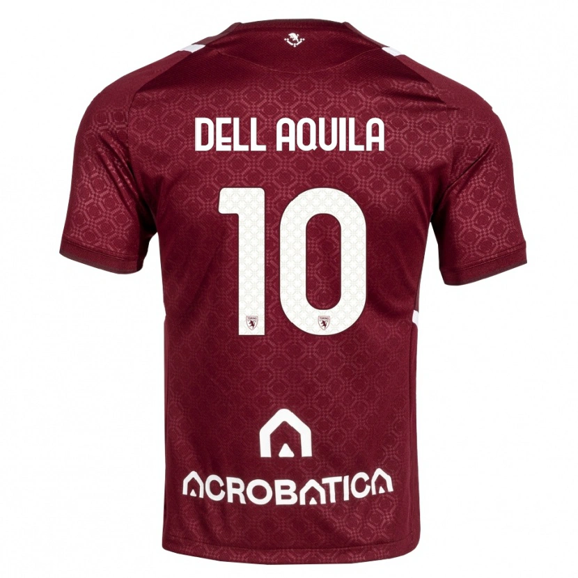 Danxen Męski Francesco Dell'aquila #10 Bordowy Biały Domowa Koszulka 2026/27 Koszulki Klubowe
