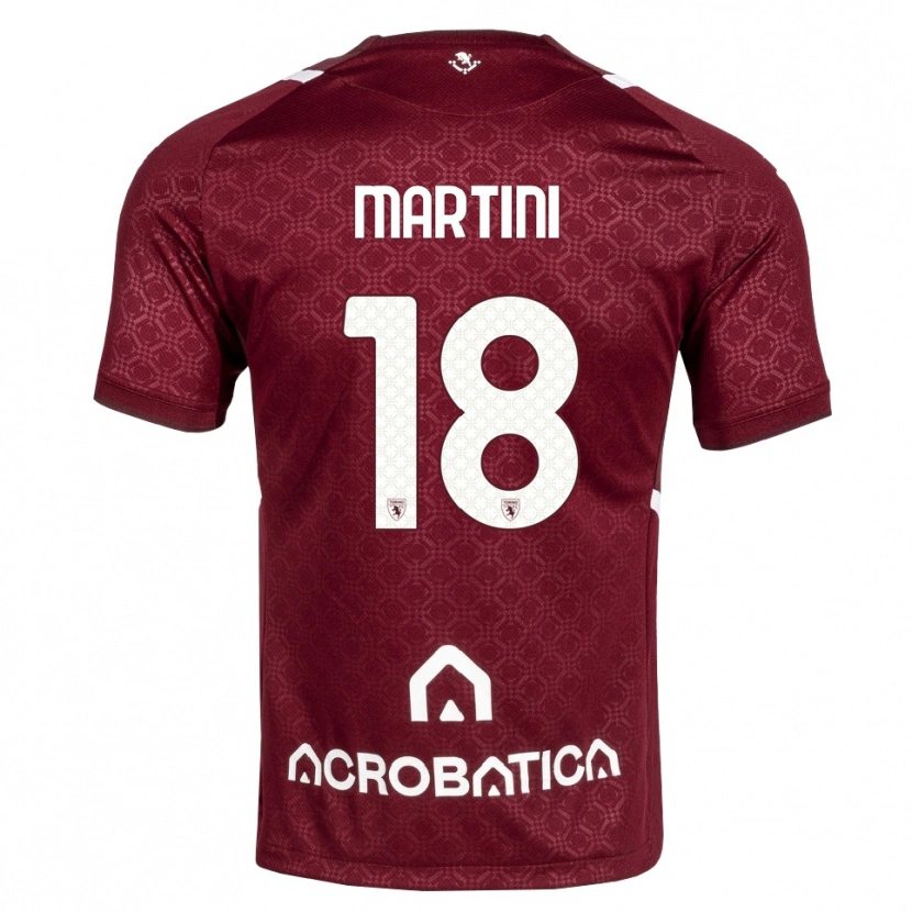 Danxen Męski Edoardo Martini #18 Bordowy Biały Domowa Koszulka 2026/27 Koszulki Klubowe