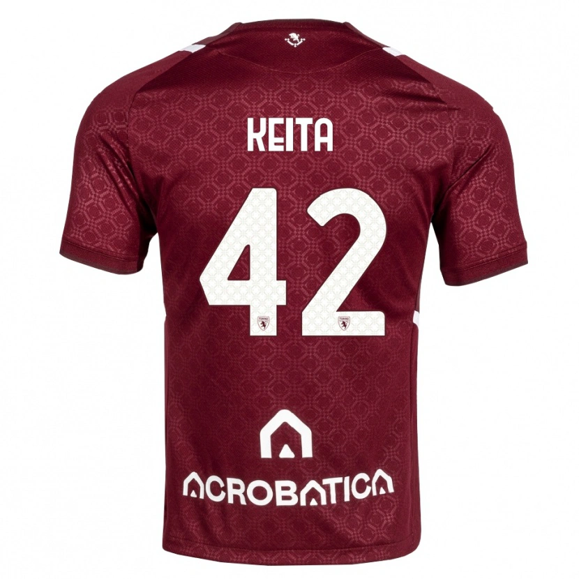 Danxen Męski Karamoko Keita #42 Bordowy Biały Domowa Koszulka 2026/27 Koszulki Klubowe