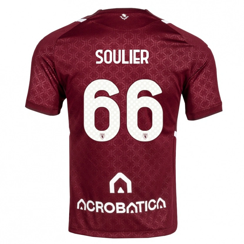 Danxen Męski Evan Soulier #66 Bordowy Biały Domowa Koszulka 2026/27 Koszulki Klubowe