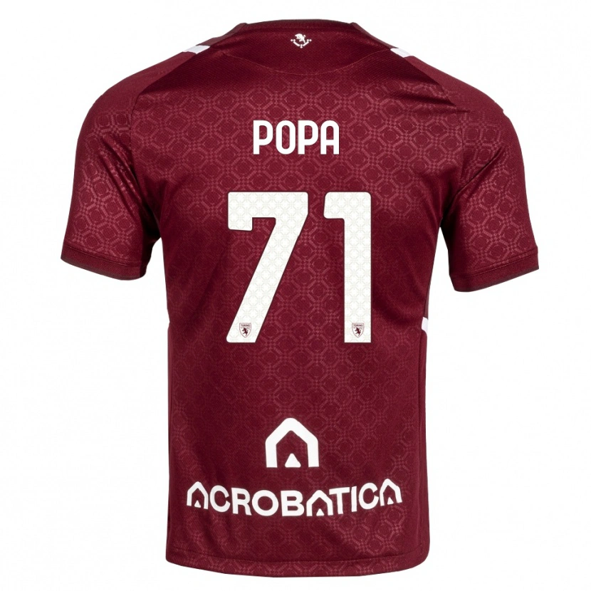 Danxen Męski Mihai Popa #71 Bordowy Biały Domowa Koszulka 2026/27 Koszulki Klubowe