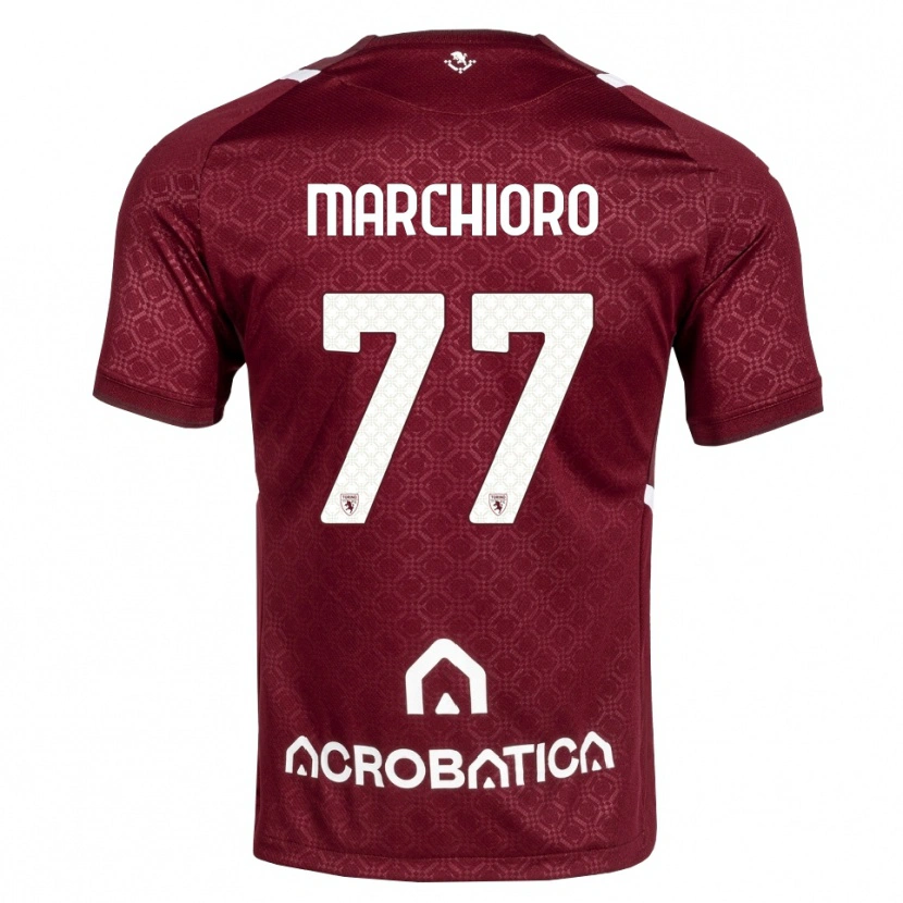 Danxen Męski Raffaele Marchioro #77 Bordowy Biały Domowa Koszulka 2026/27 Koszulki Klubowe