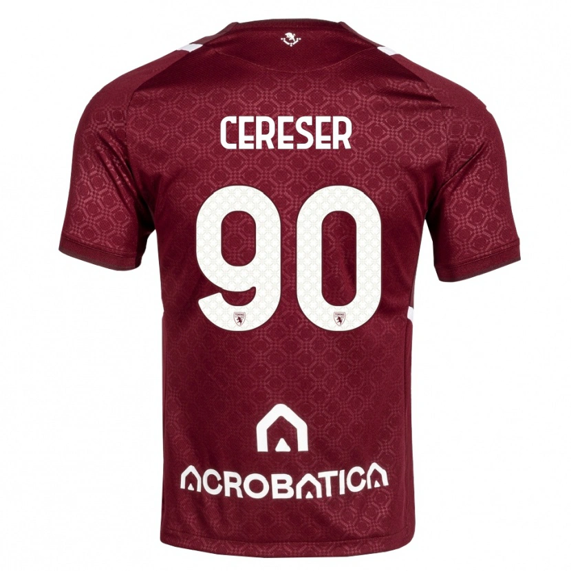 Danxen Męski Francesco Cereser #90 Bordowy Biały Domowa Koszulka 2026/27 Koszulki Klubowe