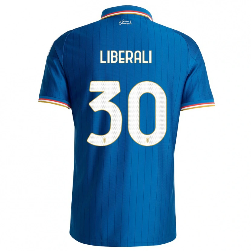 Danxen Męski Mattia Liberali #30 Niebieski Biały Czerwony Domowa Koszulka 2026/27 Koszulki Klubowe