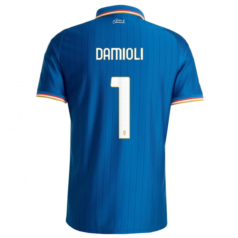 Danxen Męski Mattia Damioli #1 Niebieski Biały Czerwony Domowa Koszulka 2026/27 Koszulki Klubowe