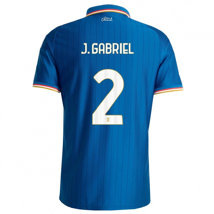 Danxen Męski João Gabriel #2 Niebieski Biały Czerwony Domowa Koszulka 2026/27 Koszulki Klubowe