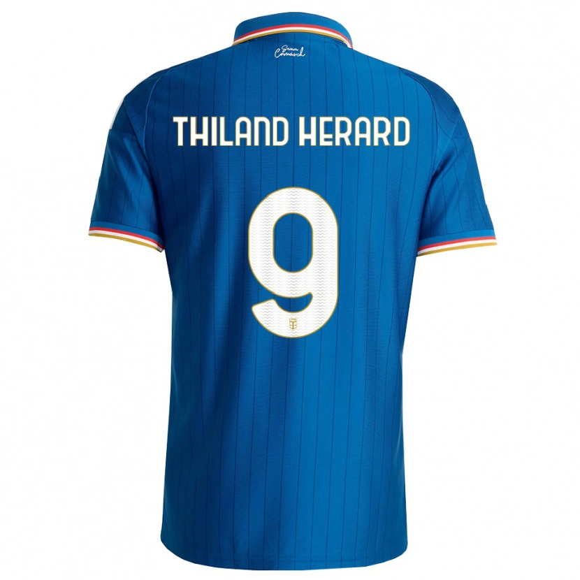 Danxen Męski Robin Thiland-Herard #9 Niebieski Biały Czerwony Domowa Koszulka 2026/27 Koszulki Klubowe