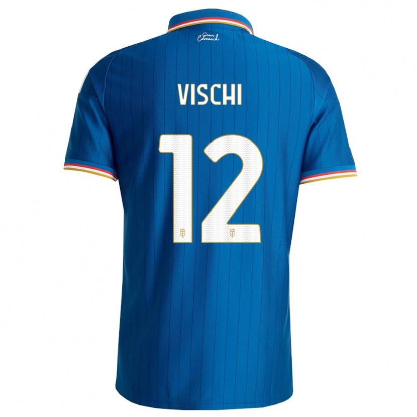 Danxen Męski Tommaso Vischi #12 Niebieski Biały Czerwony Domowa Koszulka 2026/27 Koszulki Klubowe