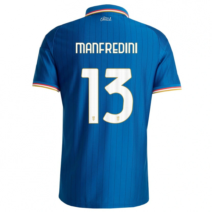 Danxen Męski Matteo Manfredini #13 Niebieski Biały Czerwony Domowa Koszulka 2026/27 Koszulki Klubowe