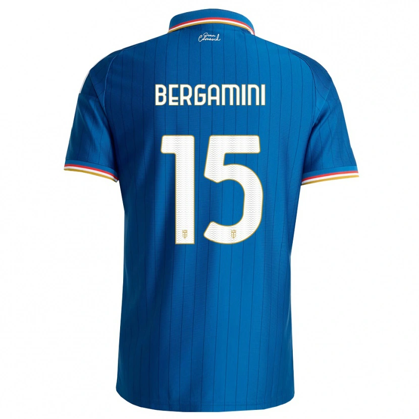 Danxen Męski Mattia Bergamini #15 Niebieski Biały Czerwony Domowa Koszulka 2026/27 Koszulki Klubowe