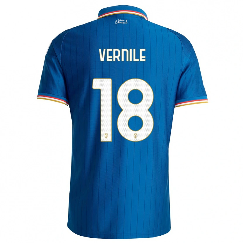Danxen Męski Tommaso Vernile #18 Niebieski Biały Czerwony Domowa Koszulka 2026/27 Koszulki Klubowe