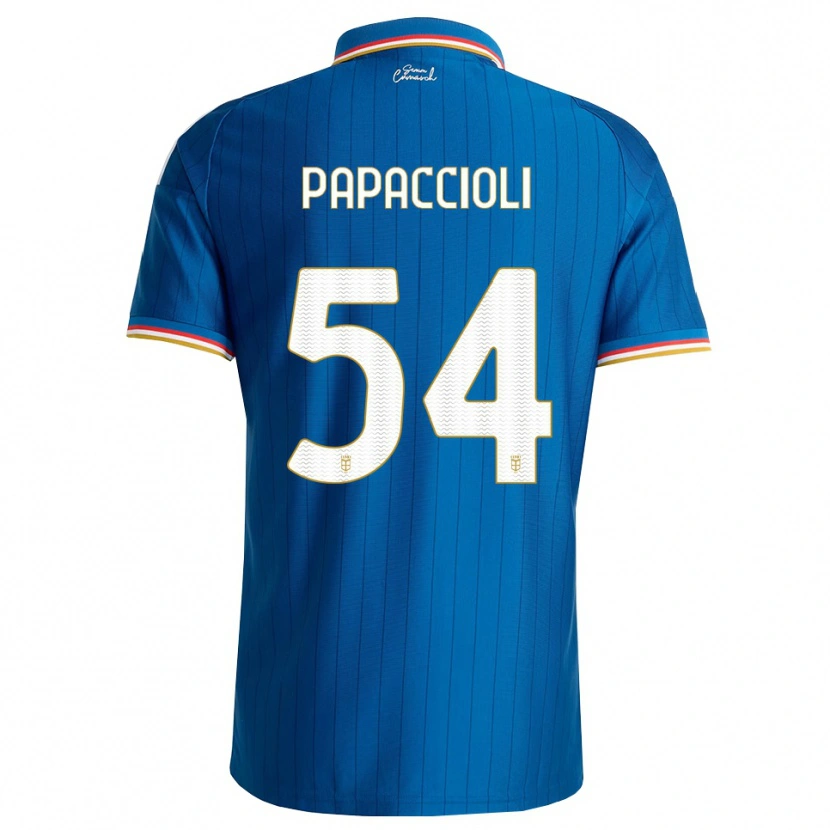 Danxen Męski Matteo Papaccioli #54 Niebieski Biały Czerwony Domowa Koszulka 2026/27 Koszulki Klubowe