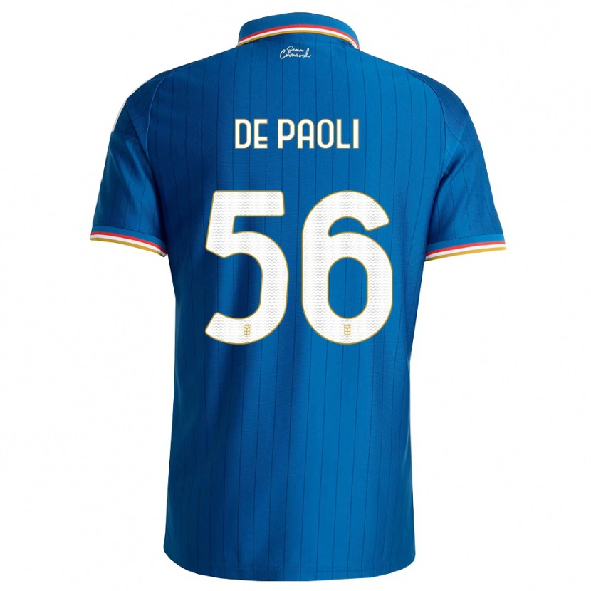 Danxen Męski Cristiano De Paoli #56 Niebieski Biały Czerwony Domowa Koszulka 2026/27 Koszulki Klubowe