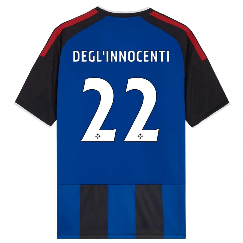 Danxen Męski Luca Degl'innocenti #22 Czarny Czerwony Biały Niebieski Domowa Koszulka 2026/27 Koszulki Klubowe